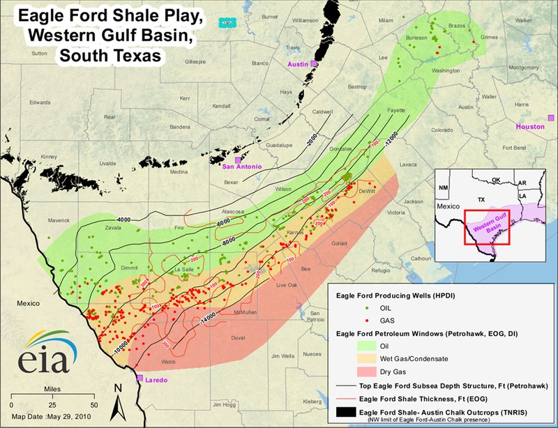 Western Gulf Basin map
