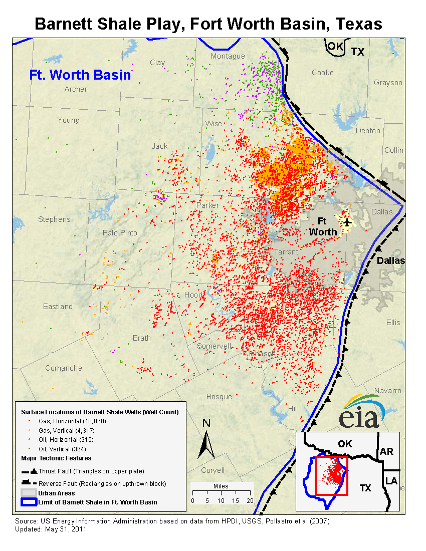 Barnett Shale map